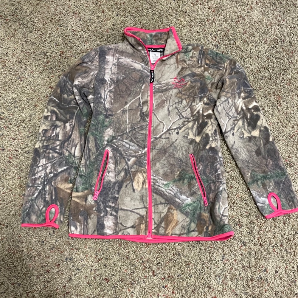 Real tree women’s fleece camo jacket